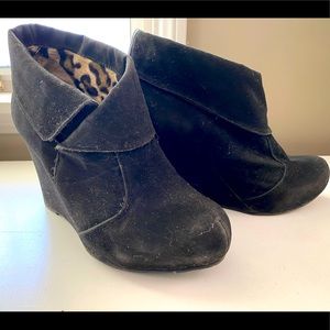 Black Dollhouse Platform Booties 7.5